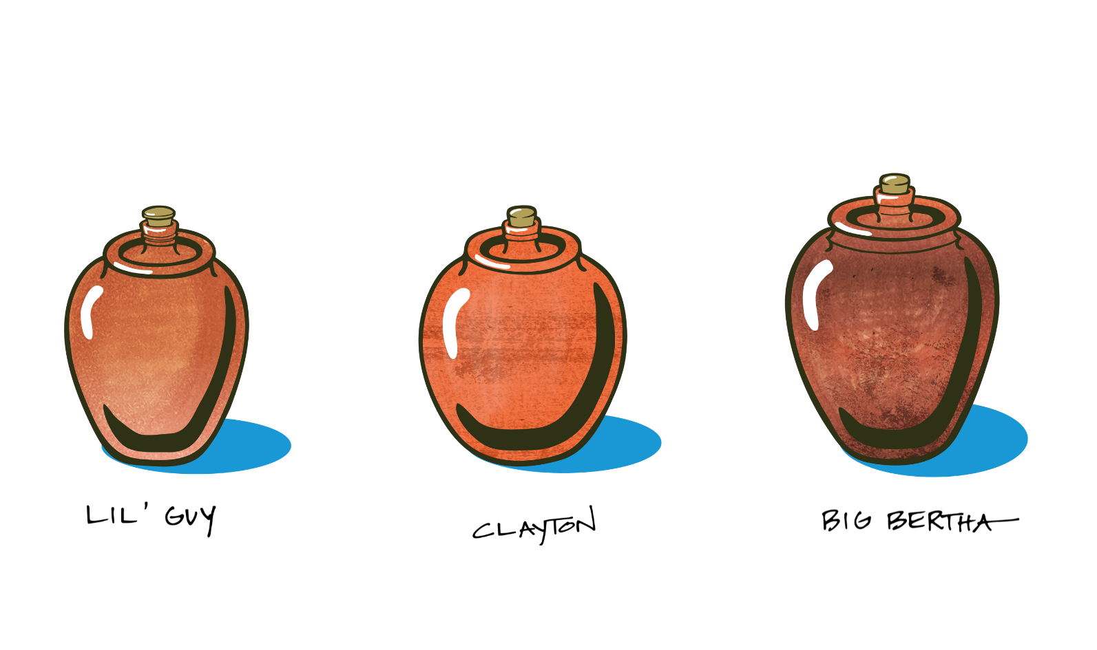 illustration of 3 amphorae