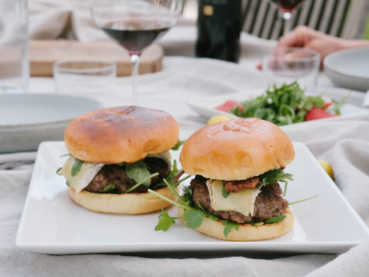 Bacon Brie Burgers | Sean Minor Wines